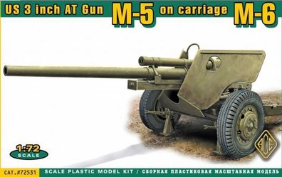 ACE 1:72 ACE72531 US 3 inch AT Gun M-5 on carriage M-6