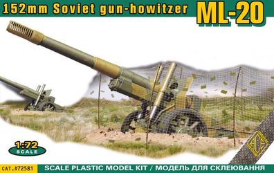 ACE 1:72 ACE72581 WWII ML-20 Soviet 152mm gun-howitzer