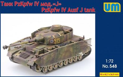 Unimodels 1:72 UM548 Panzer IV Ausf J tank