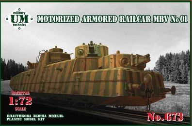 Unimodels 1:72 UMT673 Motorized armored railcar MBV No.01