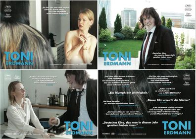 Toni Erdmann - 4 Original Kino-Aushangfotos -Peter Simonischek, S. Hülller-Filmposter