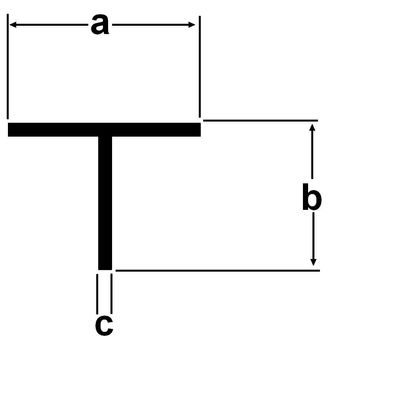 Alu T-Profil 30x30x2mm Aluprofil Aluminium 1 Meter