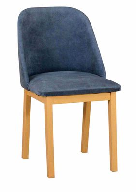FURNIX Stühle Monitti-1 Set zwei Polsterstuhl aus Holz für Esstisch ZE300 Blau