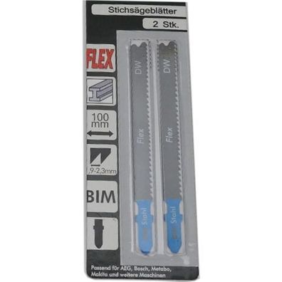 2x Stichsägeblätter Drillcraft BIM 100mm Flex €1,25/ Stück) Metall sägen 1261