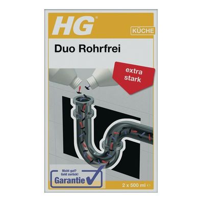 HG Duo-Rohrfrei extrem stark 2x 500ml Abflussreiniger Abflussfrei