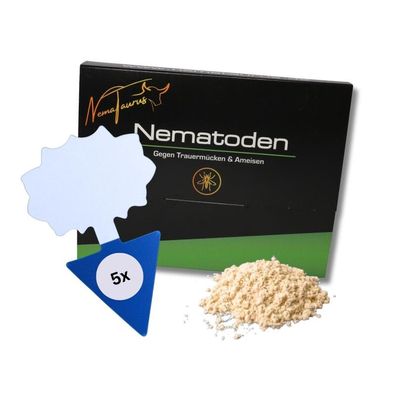 NemaTaurus® SF-Nematoden 1 Mio für 2m² + 5 Blaustecker, Kombipackung gegen...