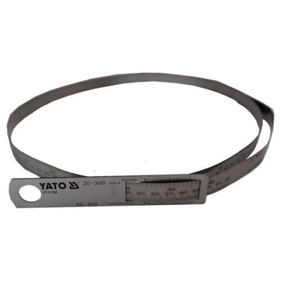 Yato Bandmaß Umfang/ Durchmesser 60-3460 mm rostfreier Stahl Maßband Forst