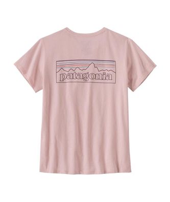 Patagonia Women Shirt P-6 Logo Responsibili-Tee p-6 outline: whisker pink