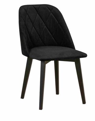 Furnix Esszimmerstühle Monitti-3 Set 2x Esstisch-Polsterstuhl aus Holz Schwarz