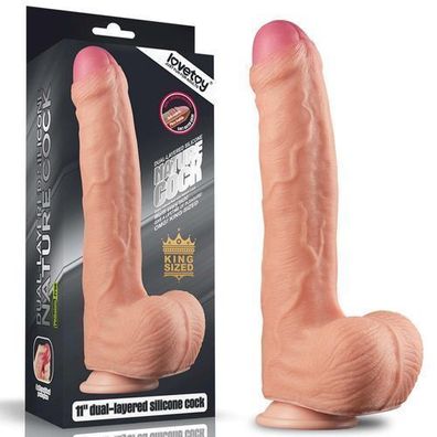 Flexibler realistischer Dildo mit Saugnapf Penis 28cm