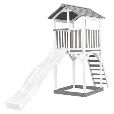AXI Beach Tower Spielturm aus Holz in Weiß & Grau .