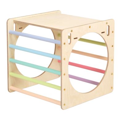 KateHaa Activity Cube / Holzwürfel aus Holz Pastellfarben .