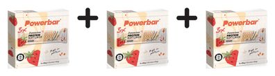3 x Powerbar Protein Soft Layer Bar Multipack 10x(3x40g) White Chocolate Strawberry