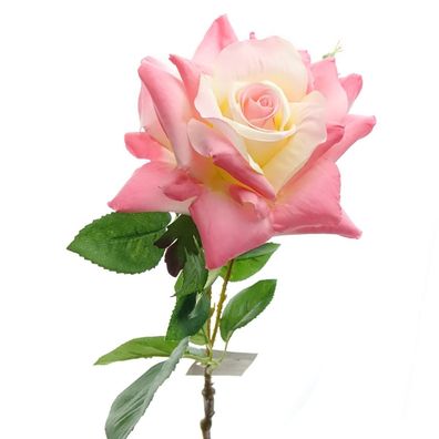GASPER Rose Rosa & Cremeweiß 53 cm - Kunstblumen
