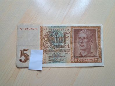 5 Reichsmark Drittes Reich 1942 Germania Junge