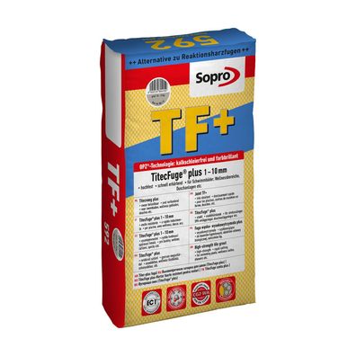 Sopro TitecFuge plus 15kg Fugenmörtel - Farbe: Betongrau