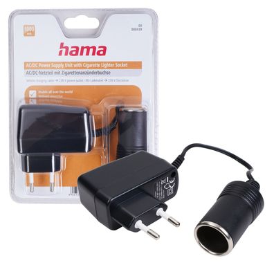 Hama Strom Adapter Spannungswandler 230V Steckdose auf 12V Zigarettenanzünder