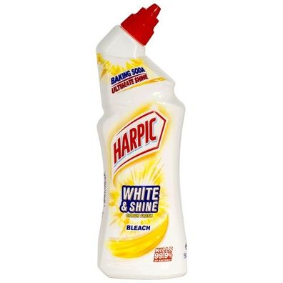 6x HARPIC White & Shine Bleach Citrus WC-Reiniger 750ml