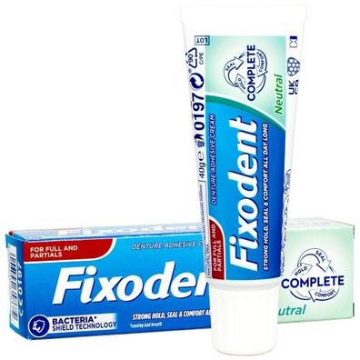 Fixodent Plus Complete Neutral Haftcreme für Zahnersatz 40g