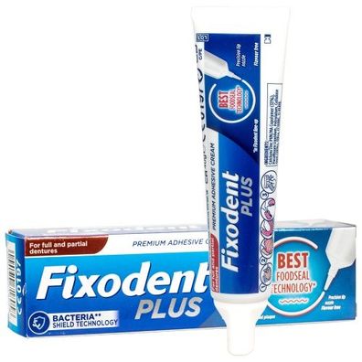 Fixodent Plus Food Seal Haftcreme für Zahnersatz 40g