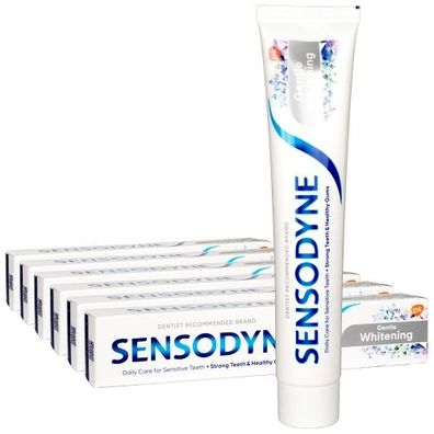 6x Sensodyne Gentle Whitening Zahnpasta 75ml