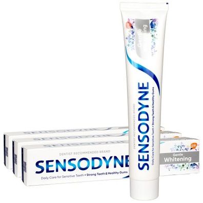 3x Sensodyne Gentle Whitening Zahnpasta 75ml