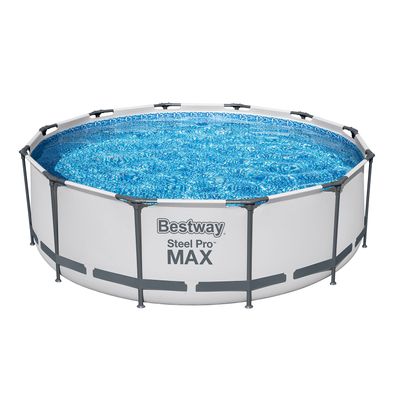 Steel Pro MAX™ Solo Pool ohne Zubehör Ø 366 x 100 cm, lichtgrau, rund