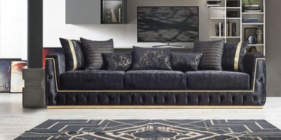 Dreisitzer Sofa 3 Sitzer Sofas Polster Möbel Couchen Chesterfield mit Textil