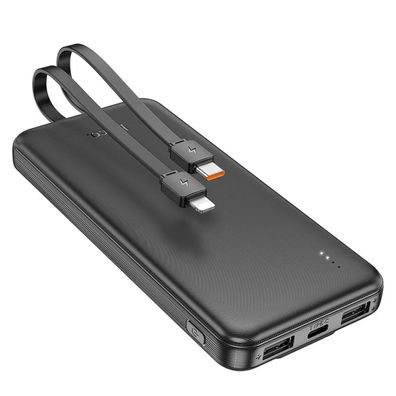 Hoco Powerbank 10.000 mAh kompatibel mit iPhone und USB Typ C - Farbe: Weiß