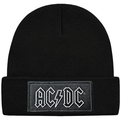 AC/ DC Schwarze Back In Black Mütze - ACDC Hard Rock Musik Beanies Mützen Caps Hats