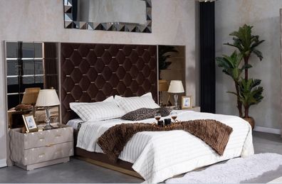 Schlafzimmer Bett Nachttisch Betten Doppel Holz Bettgestell Neu Luxus Set 3tlg.