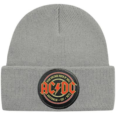 AC/ DC Graue High Voltage Mütze - ACDC Hard Rock Musik Beanies Mützen Caps Hats