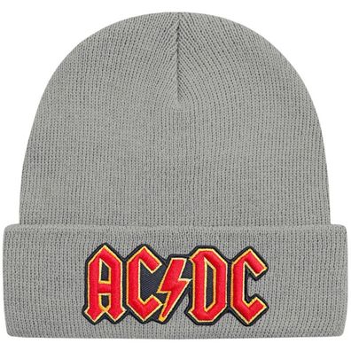 AC/ DC Graue 3D Patch Logo Mütze - ACDC Hard Rock Musik Beanies Mützen Caps Hats