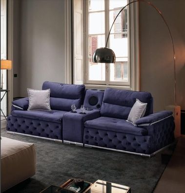 Chesterfield Sofas Couches Polsterung 4 Sitzer Lila Design xxl Big Sofa Couch