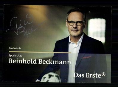 Reinhold Beckmann ARD Autogrammkarte Original Signiert # BC 212810