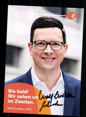Wolf Christian Ulrich ZDF Autogrammkarte Original Signiert # BC 212852
