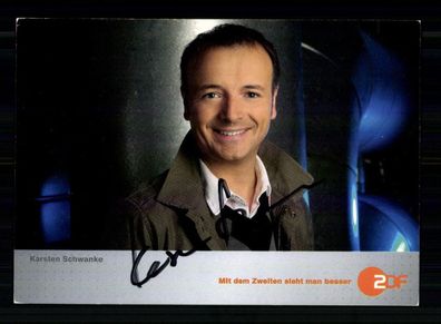Karsten Schwanke ZDF Autogrammkarte Original Signiert # BC 212812