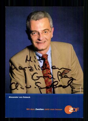 Alexander von Sobeck ZDF Autogrammkarte Original Signiert # BC 212874
