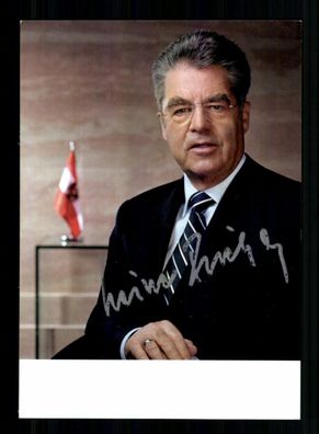 Heinz Fischer Bundespräsident Österreich 2004-2016 Orig. Sign. # BC 211813