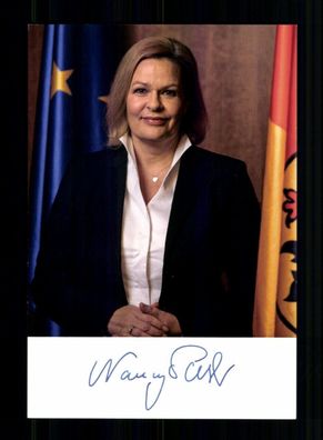 Nancy Faeser Bundesministerin Druck Signiert # BC 212064
