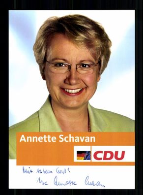 Annette Schavan CDU Autogrammkarte Original Signiert # BC 212123