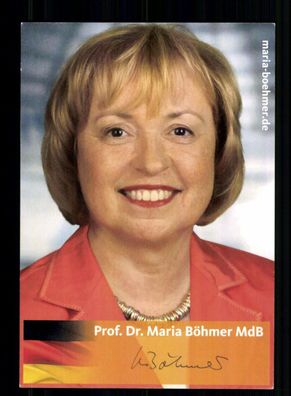 Maria Böhmer MdB Autogrammkarte Original Signiert # BC 212219