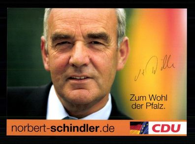 Norbert Schindler CDU Autogrammkarte Original Signiert # G 40278