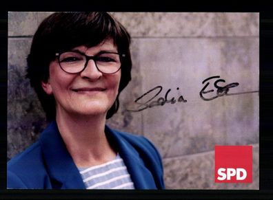 Saskia Esken SPD Parteivorsitzende Original Signiert # BC 211886