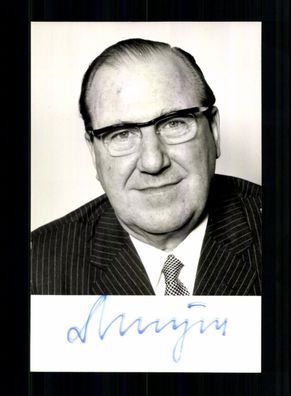 Franz Meyers 1908-2002 Ministerpräsident 1958-66 Original Signiert # BC 211995