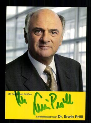 Erwin Pröll Autogrammkarte Original Signiert # BC 212147
