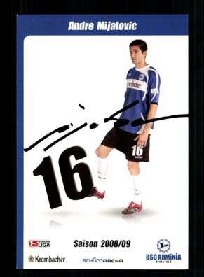 Andre Mijatovic Autogrammkarte Arminia Bielefeld 2008-09 Original Signiert