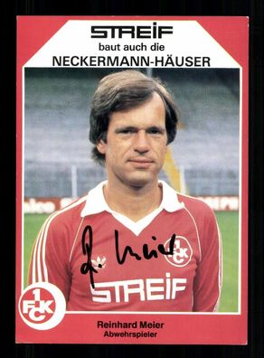 Reinhard Meier Autogrammkarte 1 FC Kaiserslautern 1980-81 Original Signiert