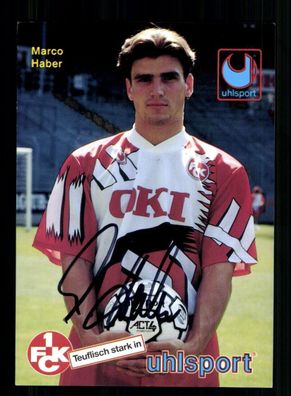 Marco Haber Autogrammkarte 1 FC Kaiserslautern 1992-93 Uhlsport Original Sign.