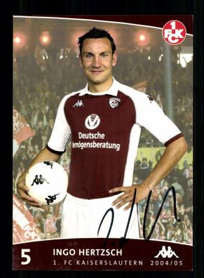 Ingo Hertzsch Autogrammkarte 1 FC Kaiserslautern 2004-05 Original Signiert